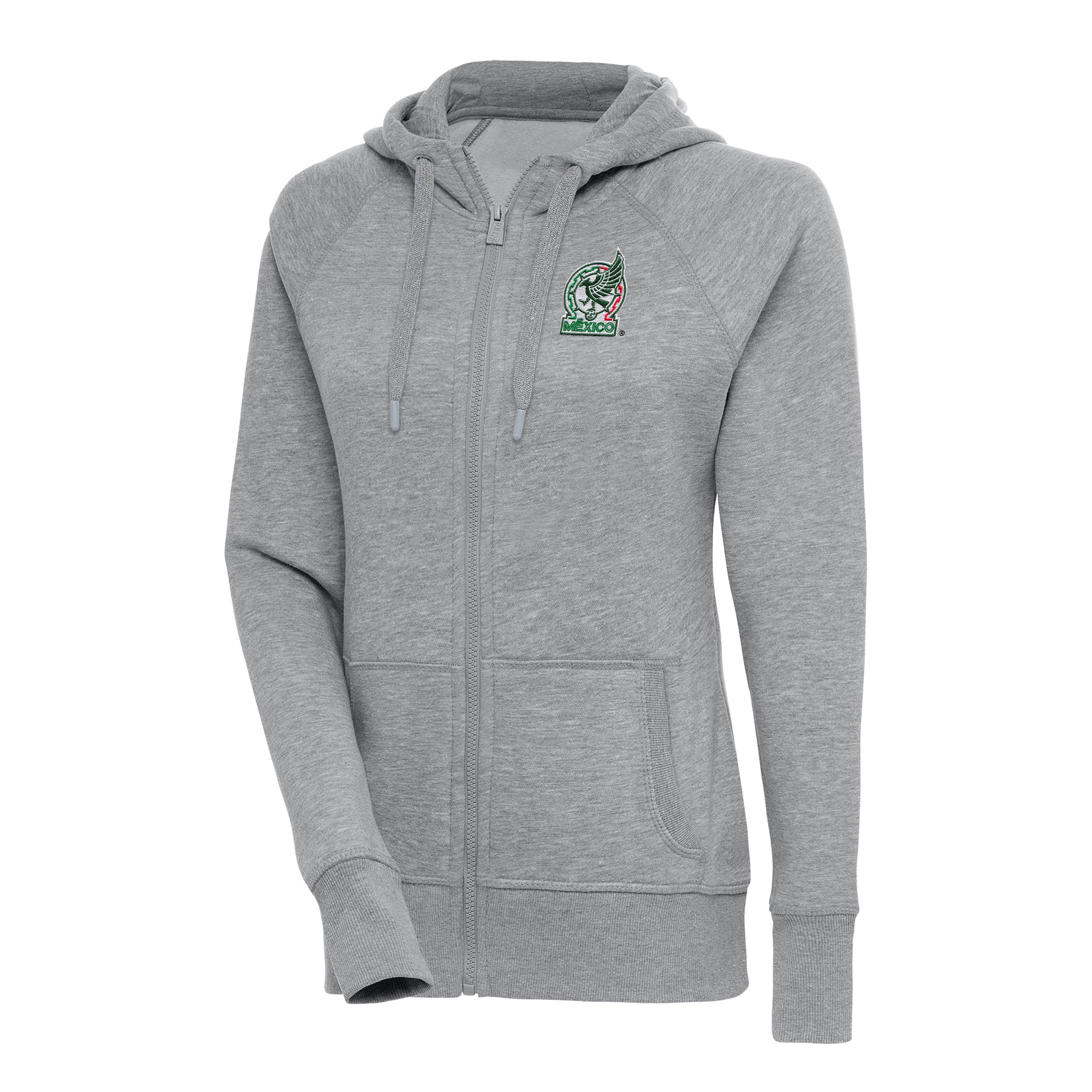 mexico national team antigua women8217s takeover full-zip hoodie – heather gray Collection – England Football Jerseys and Shirts