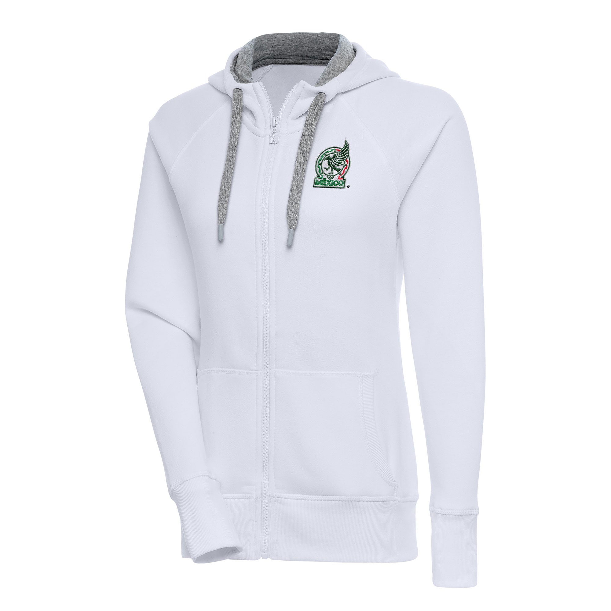 mexico national team antigua women8217s takeover full-zip hoodie – white Collection – England Football Jerseys and Shirts