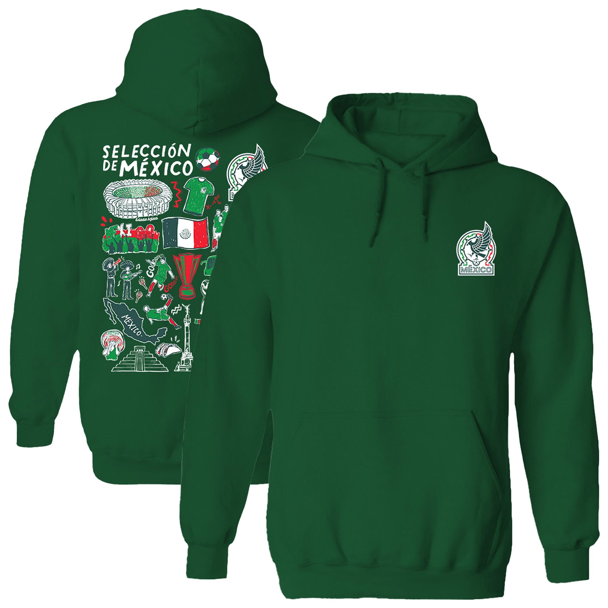 mexico national team vive la fete women8217s impressions artwork pullover hoodie – green Collection – England Football Jerseys and Shirts