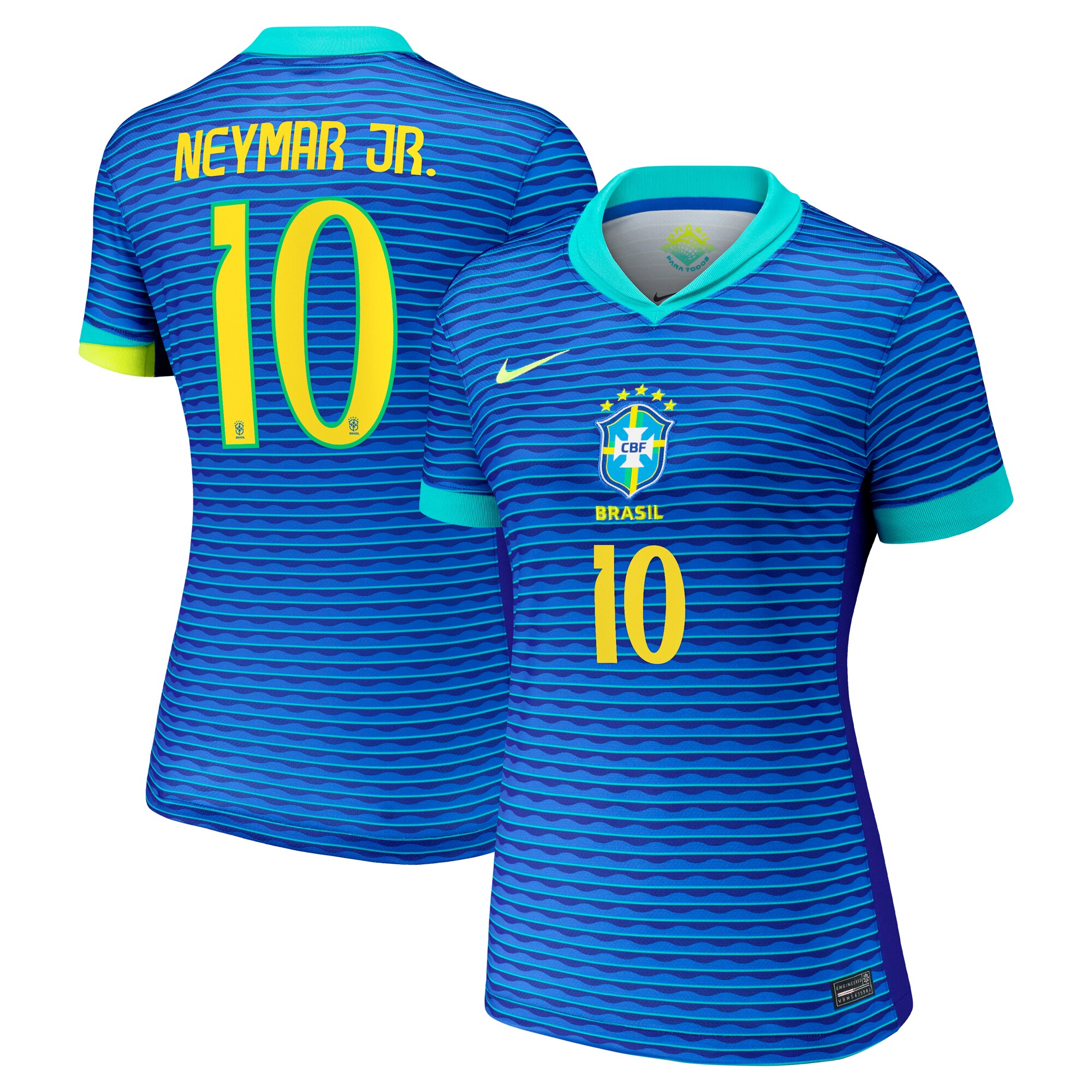 neymar jr. brazil national team nike women8217s 2024 away stadium replica player jersey – blue Collection – England Football Jerseys and Shirts