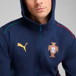 portugal national team puma casuals full-zip hoodie – navy Collection – England Football Jerseys and Shirts