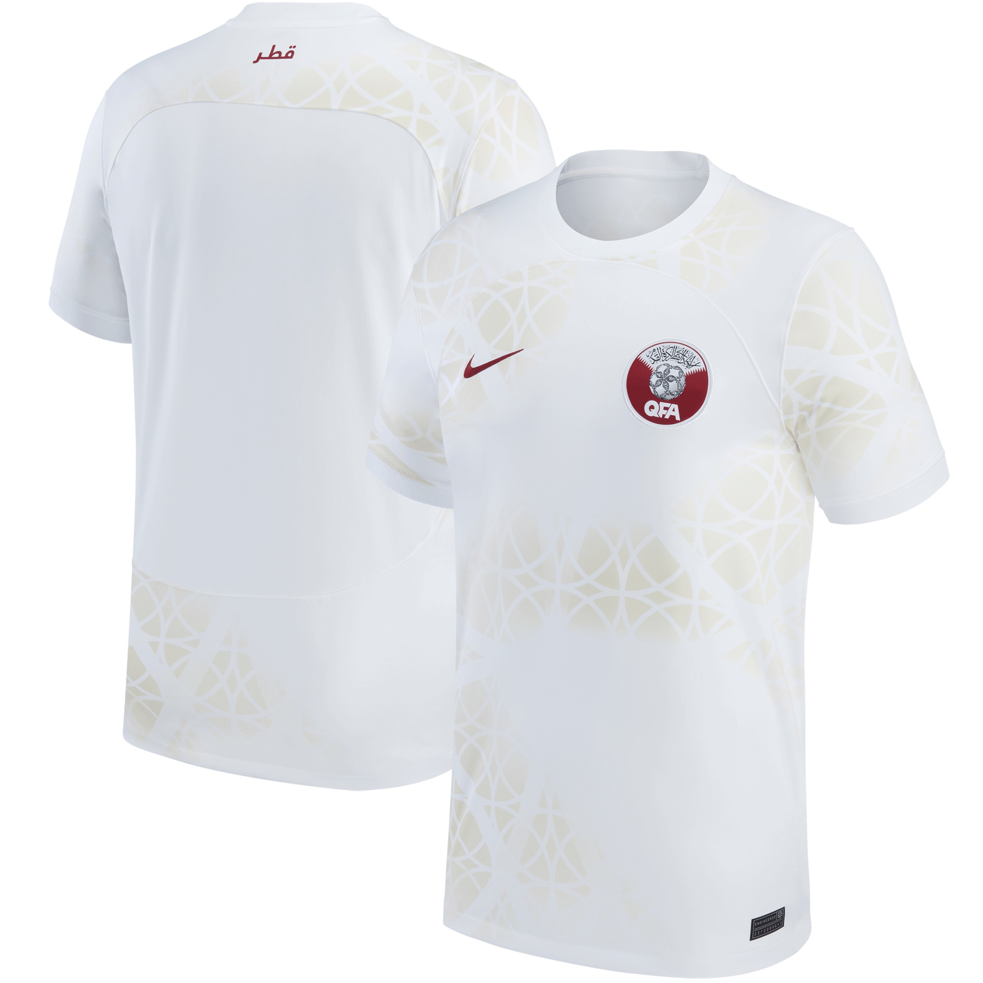 qatar national team nike 202223 away replica jersey – white Collection – England Football Jerseys and Shirts