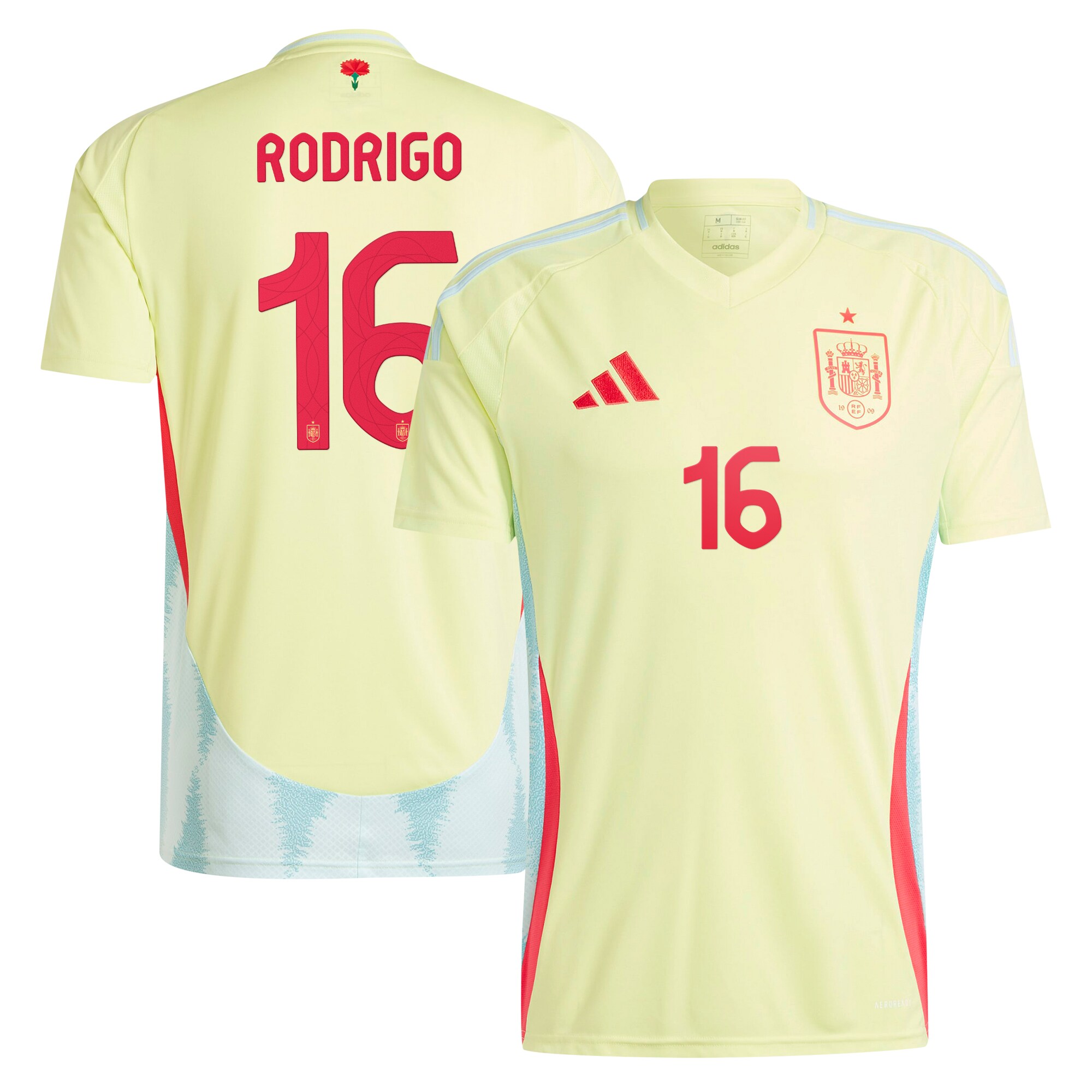 rodrigo spain national team adidas 2024 away authentic jersey – yellow Collection – England Football Jerseys and Shirts