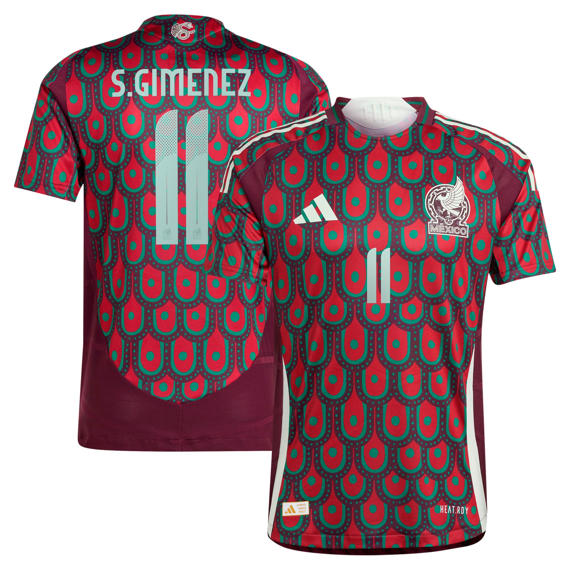 santiago giménez mexico national team adidas 2024 home authentic player jersey – burgundy Collection – England Football Jerseys and Shirts
