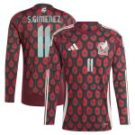 santiago giménez mexico national team adidas 2024 home replica player long sleeve jersey – burgundy Collection – England Football Jerseys and Shirts