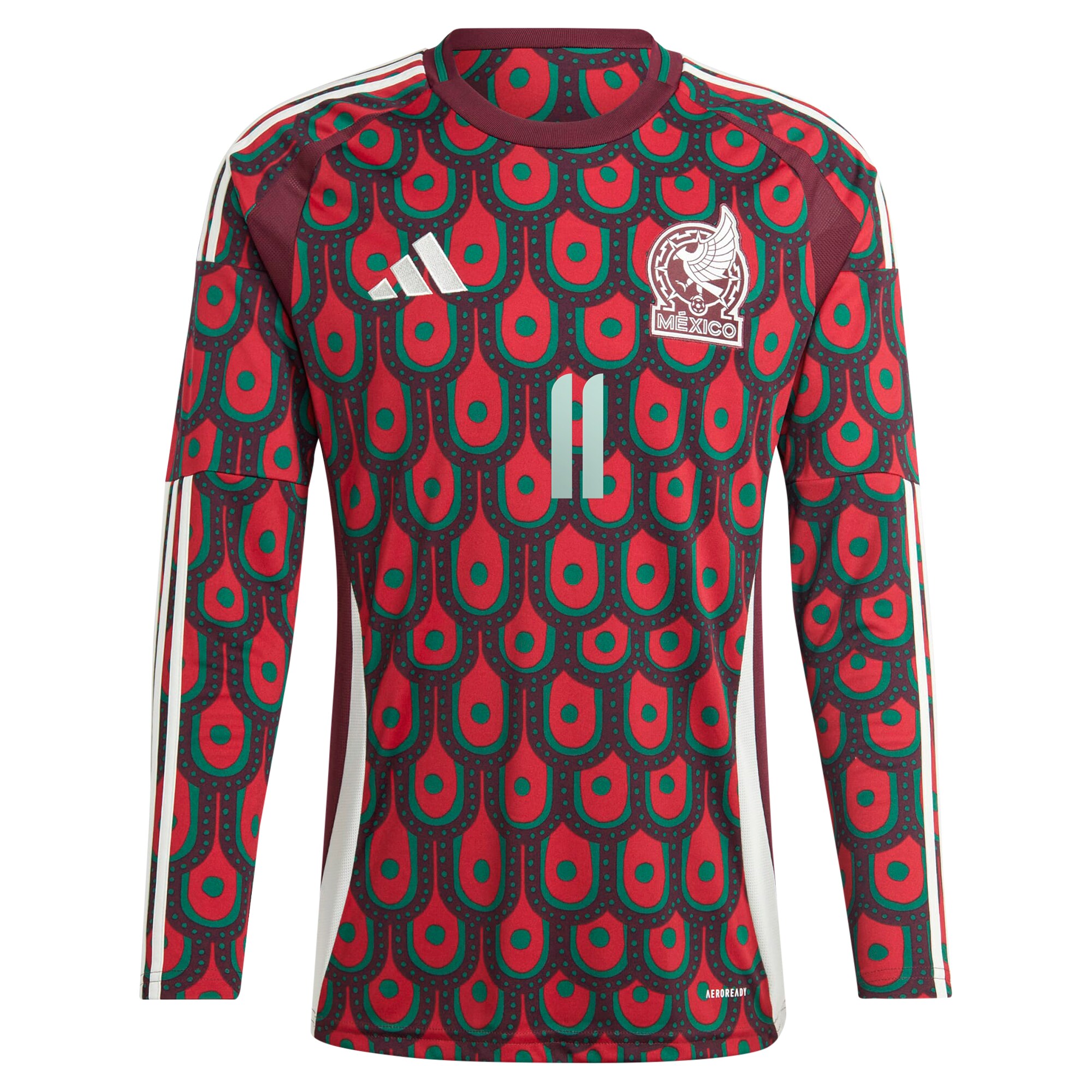 santiago giménez mexico national team adidas 2024 home replica player long sleeve jersey – burgundy Collection – England Football Jerseys and Shirts