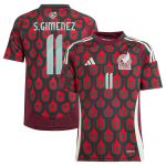 santiago giménez mexico national team adidas youth 2024 home replica player jersey – burgundy Collection – England Football Jerseys and Shirts