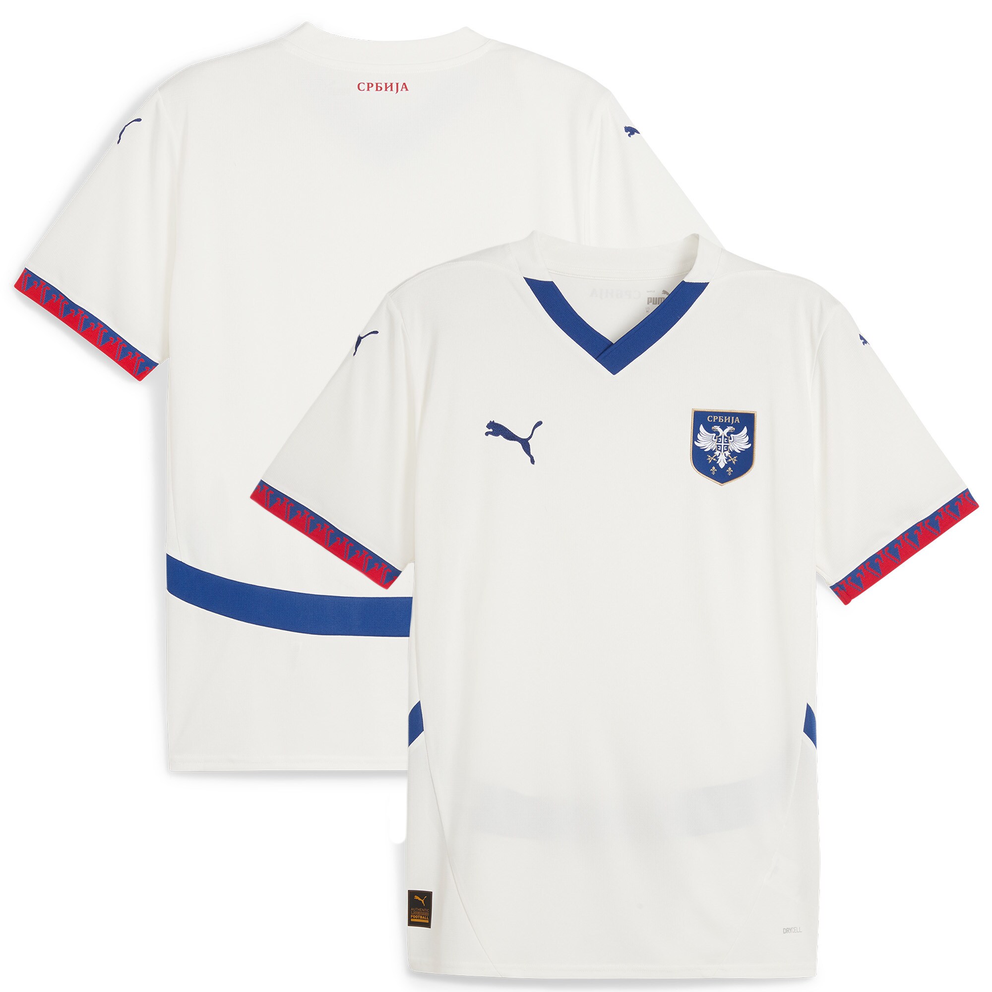 serbia national team puma 2024 away replica jersey – white Collection – England Football Jerseys and Shirts