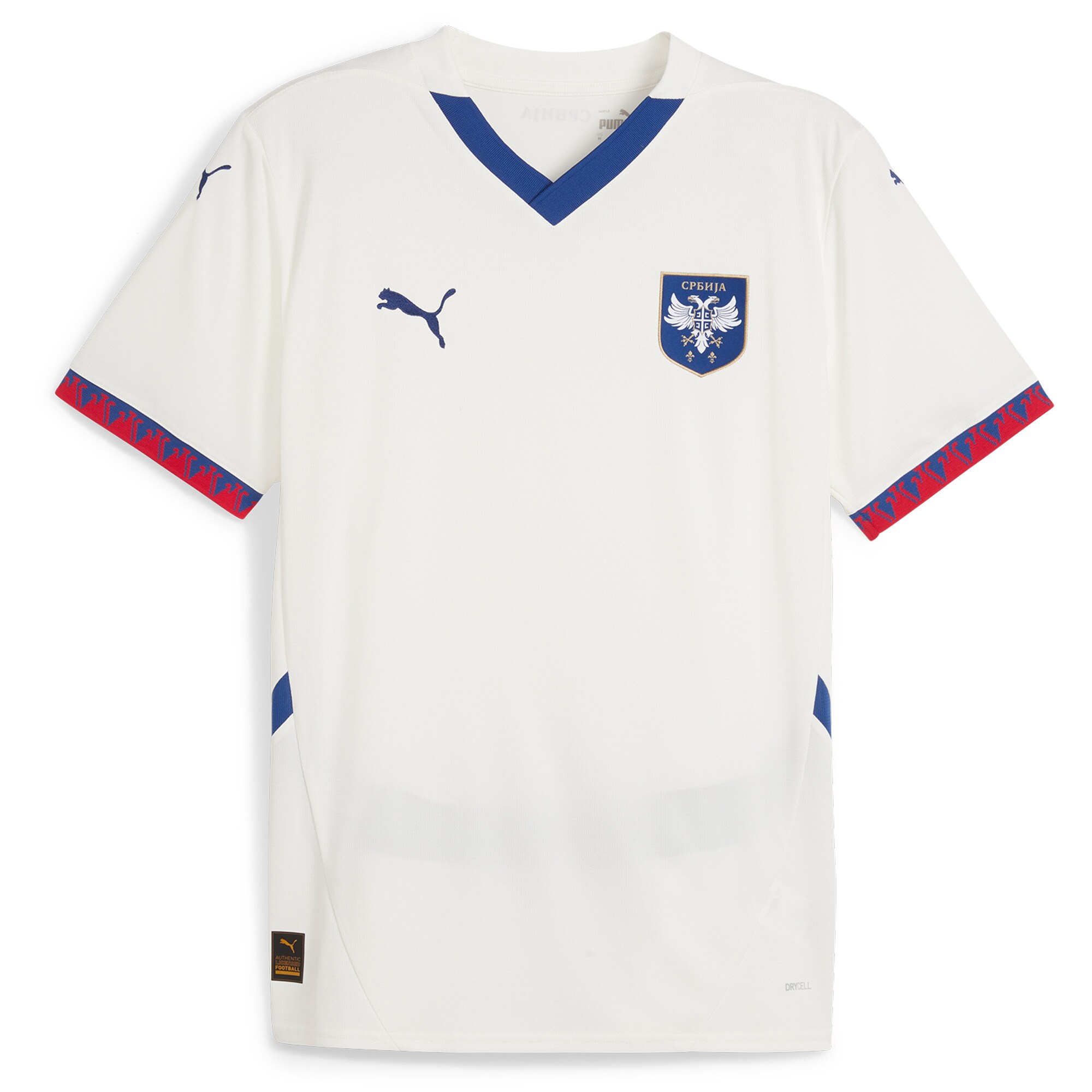 serbia national team puma 2024 away replica jersey – white Collection – England Football Jerseys and Shirts