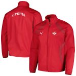 serbia national team puma 2024 pre-match full-zip hoodie jacket – red Collection – England Football Jerseys and Shirts