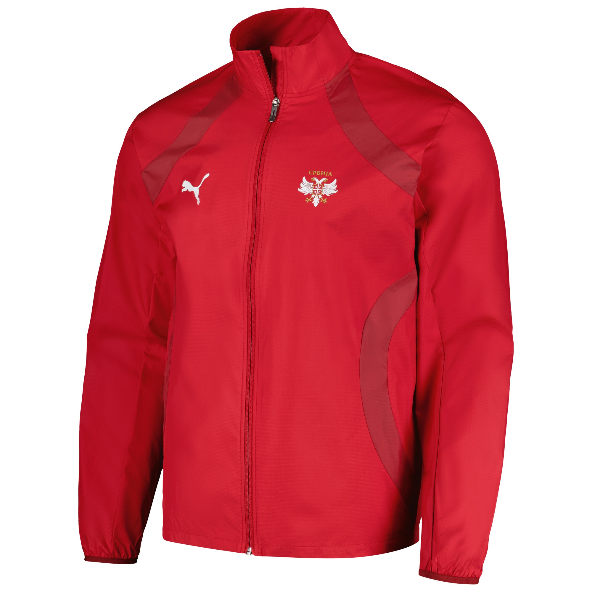 serbia national team puma 2024 pre-match full-zip hoodie jacket – red Collection – England Football Jerseys and Shirts
