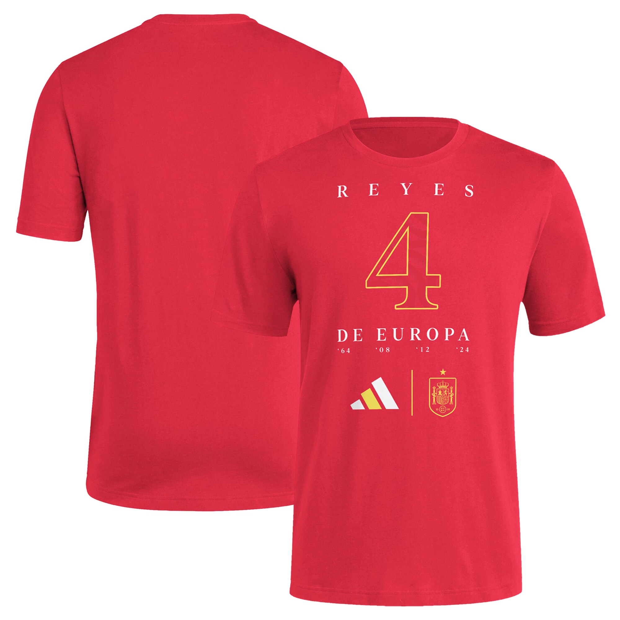 spain national team adidas 2024 european champions t-shirt – red Collection – England Football Jerseys and Shirts