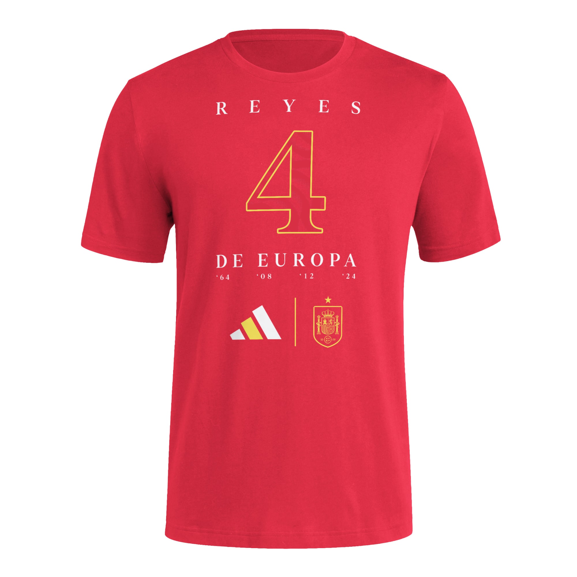 spain national team adidas 2024 european champions t-shirt – red Collection – England Football Jerseys and Shirts