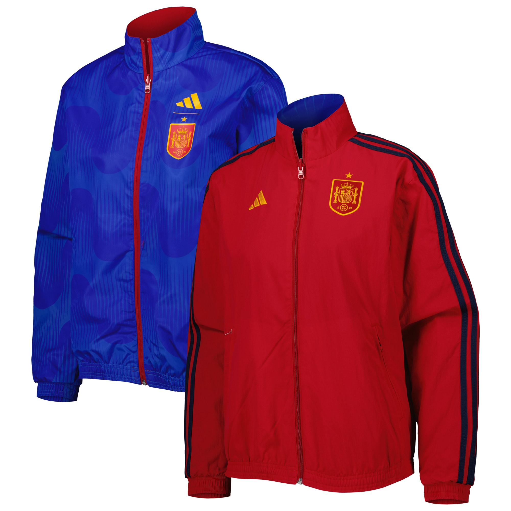 spain national team adidas women8217s anthem aeroready reversible full-zip jacket – redblue Collection – England Football Jerseys and Shirts