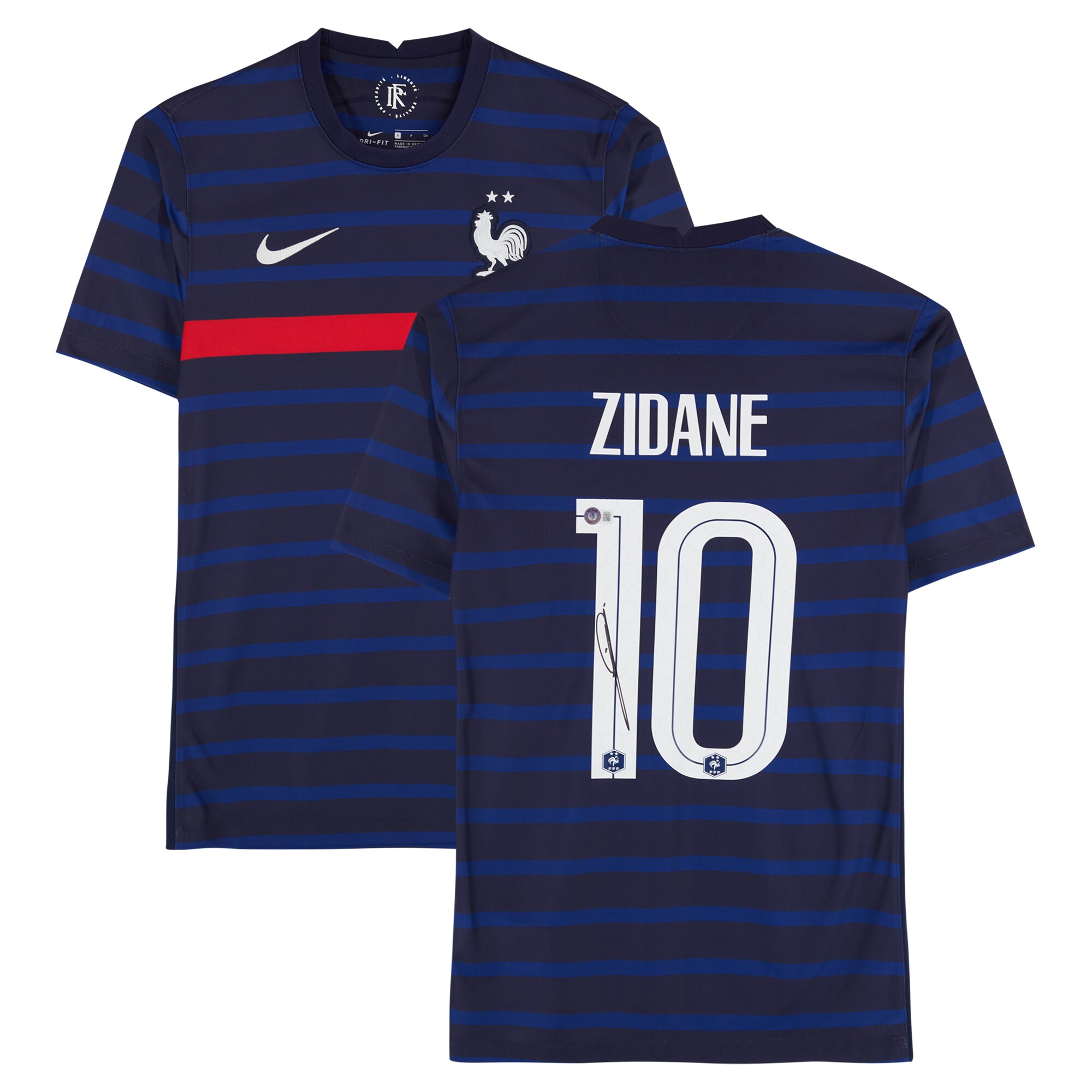 zinedine zidane france national team autographed fanatics authentic 2020 navy home nike jersey Collection – England Football Jerseys and Shirts